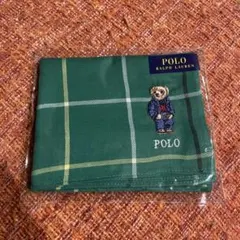 Polo Ralph Lauren グリーンチェックハンカチ　♡ 新品未使用