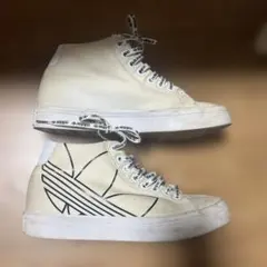 T*a様 adidas ハイカットスニーカー キャンバス ホワイト