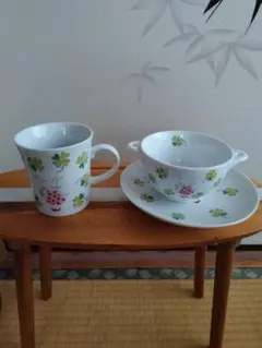 六花亭✤『かぼちゃ』柄、坂本直行画伯の マグカップ＆スープカップ