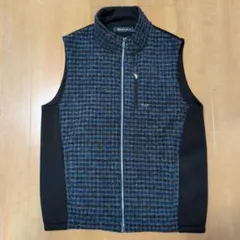 MUNITALP チェック柄 ジップアップベスト