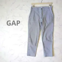 GAP ガールフレンドカーキ ストライプ ベイカーパンツ アンクル丈 M相当