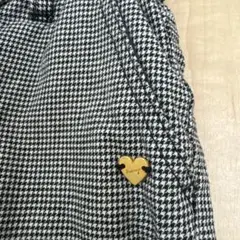 ハート型ポケット チェック柄ロングパンツ