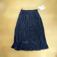 新品 ケティシェリー 日本製 ふわり ラメ チュール ロング スカート ネイビーのサムネイル
