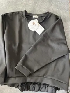 【新品】しまむらomiドロストプルオーバー Mサイズ中黒ブラック