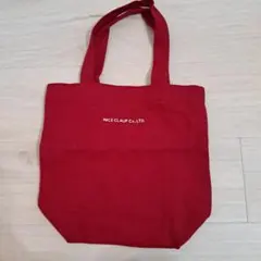 NICE CLAUP 赤 トートバッグ