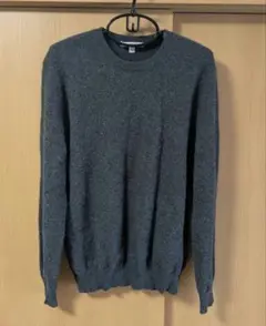 UNIQLO カシミア 100% ダークグレー Vネックセーター Sサイズ - メルカリ