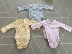 ユニクロ　ベビー肌着 長袖　前開き　3枚セット 70サイズ