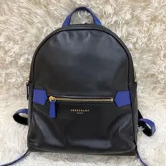 美品】ロンシャン オールレザー リュック バックパック ブラック