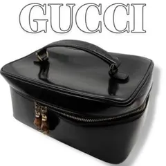 GUCCI バンブー エナメル バニティ ハンドバッグ 8934