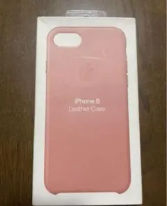 iPhone 8 レザーケース アップル純正　サーモンピンク