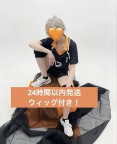 ハイキュー 烏野高校 菅原孝支 2番 ユニフォーム コスプレ L ウィッグ付き