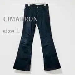 シマロン♦︎フレアパンツ（L）ブラック ストレッチ ブーツカット スペイン製