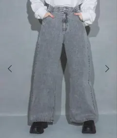 レピピアルマリオ　ホックデニムワイドパンツ