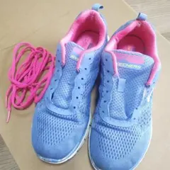 SKECHERS スニーカー ブルー ピンク