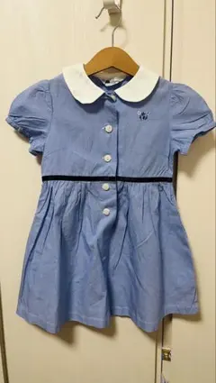 Dressage 半袖ワンピース 青 100 学校見学、お教室にも