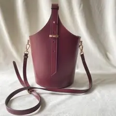 23区 バケツ型ショルダーバッグ 2way 極美品 巾着付き ボルドーのサムネイル