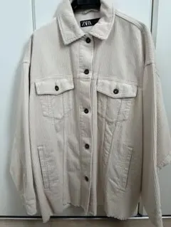 ZARA ザラ コーデュロイ ジャケット オフホワイト