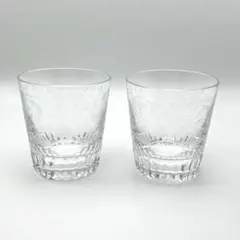 新品】バカラ パルメ ロックグラス ペアセット 箱付 孔雀柄 鳥柄