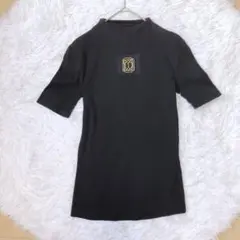 ZARA⭕️ザラ　ボトルネックTシャツ　黒　ブラック　人気完売　S ブローチ