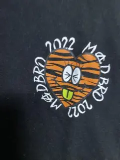 MAD BRO ハート型虎柄長袖カットソー M