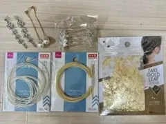 クリスタルパールピアスとヘアピンセット