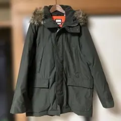 お値下げ　GAP オリーブ色のファー付きダウンジャケット