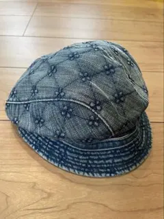 フラワー刺繍　デニムハットキャスケット