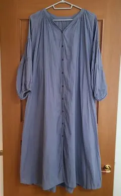 美品★ 使える！シアーシャツワンピース 長袖 七分袖 LOWRYS FARM