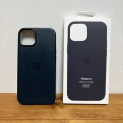 iPhone 14 シリコンケース ネイビー
