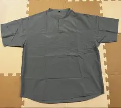 無印良品　グレー Lサイズ ボタン付きシャツ
