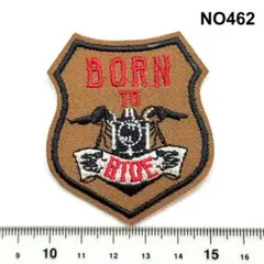 NO462 自由騎士団　バイク　アメカジ　アイロン接着　刺繍ワッペン　パッチ