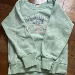 裏起毛ミントグリーン トレーナー