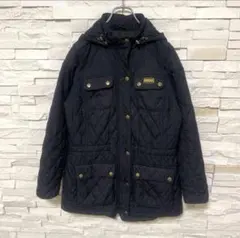 Barbour バブアー キルティングジャケット フード付き ロゴ刺繍