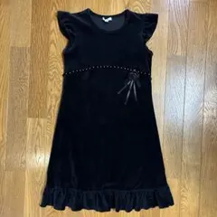 【美品】ELLE PLANET ブラック ワンピース 130 冠婚葬祭