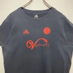 adidas アディダス　Tシャツ　サイズO デカロゴ　Vsevuots 古着