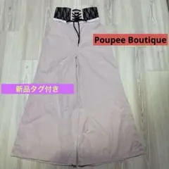 新品タグ付きPoupee Boutique総ゴムハイウエストワイドバギーパンツF