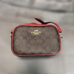 COACH クロスボディバッグ ブラウン/レッド