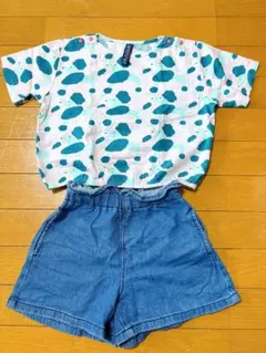 マーキーズ　Tシャツ　デニムショートパンツ セット