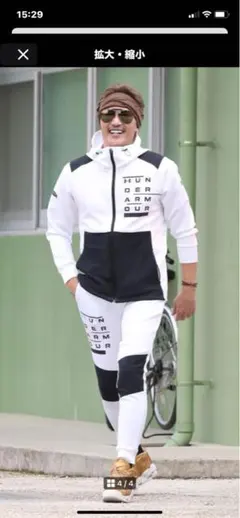 Under Armour ジャージセットアップM ホワイト【新庄監督着用モデル】 未使用】アンダーアーマー セットアップ 新庄剛志モデル 上はL