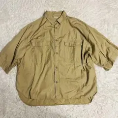 【美品】ICHI イチ 日本製 半袖シャツ ベージュ M