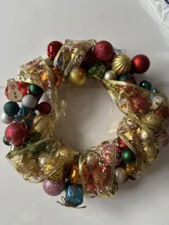 ハンドメイド　クリスマスリース 玄関飾り インテリア　クリスマス　玄関リース