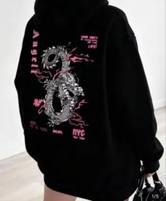 新品】ピンクドラゴン/Cream Soda アーチロゴ ZIPパーカー(XL) - メルカリ