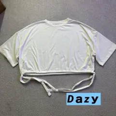 ドローストリング クロップド丈 Tシャツ ホワイトのサムネイル