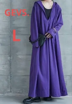 GEVS. ジェイヴィス 薄手コーデュロイパーカーマキシワンピース
