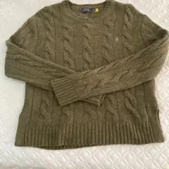 Polo Ralph Lauren ケーブルニットセーター オリーブグリーン