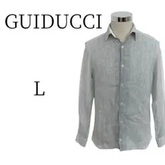 ★美品 GUIDUCCI グイドゥッチ グレー シャツ L