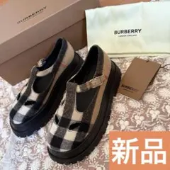 【美品】BURBERRY ローファー ノバチェック 37 ☆希少☆限定品☆バーバリーロンドン ゴーシャ ノバチェック柄