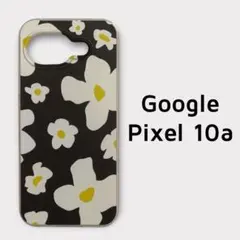GooglePixel10a ケース カバー 黒 白 花柄のサムネイル