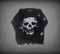 終点売店 / サブカル スカルニット トップス