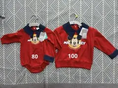 新品未使用＊バースデイ futafuta ミッキーマウス裏毛トレーナーセット